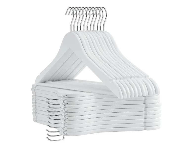 Infinity goods set van 30 houten kledinghangers - White