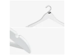 Infinity goods set van 30 houten kledinghangers - White