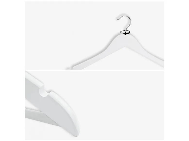 Infinity goods set van 30 houten kledinghangers - White