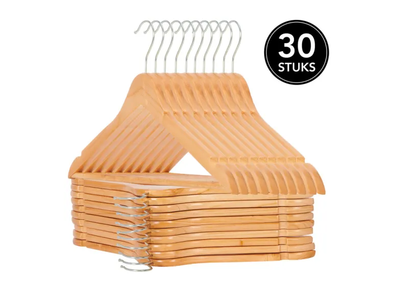 Infinity goods set van 30 kledinghangers - Wood