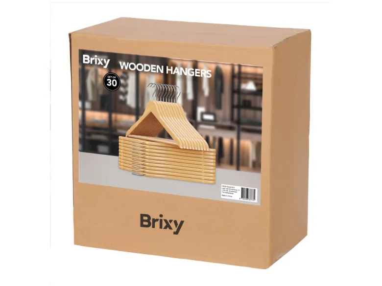 Infinity goods set van 30 kledinghangers - Wood