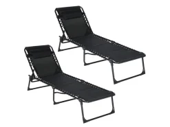 Infinity goods set van 2 verstelbare ligbedden - Anthracite