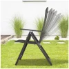 Infinity goods set van 4 verstelbare tuinstoelen - Black
