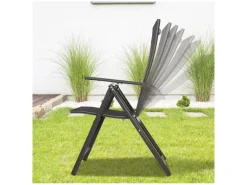 Infinity goods set van 4 verstelbare tuinstoelen - Black