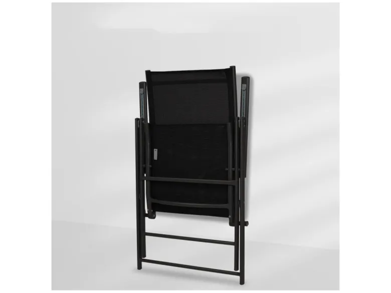Infinity goods set van 4 verstelbare tuinstoelen - Black