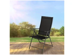 Infinity goods set van 4 verstelbare tuinstoelen - Black