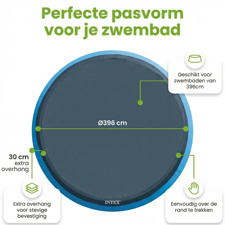 Intex Easy Set afdekzeil - ø396 cm