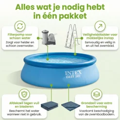 Intex easy set 457x107cm zwembad – 6-delig