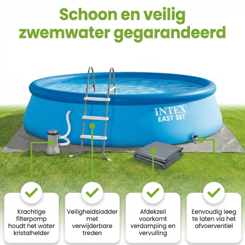 Intex easy set 457x107cm zwembad – 6-delig