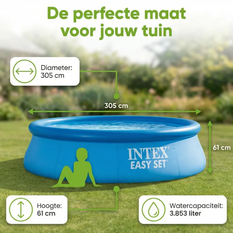 Intex easy set 305x61cm zwembad – 3-delig