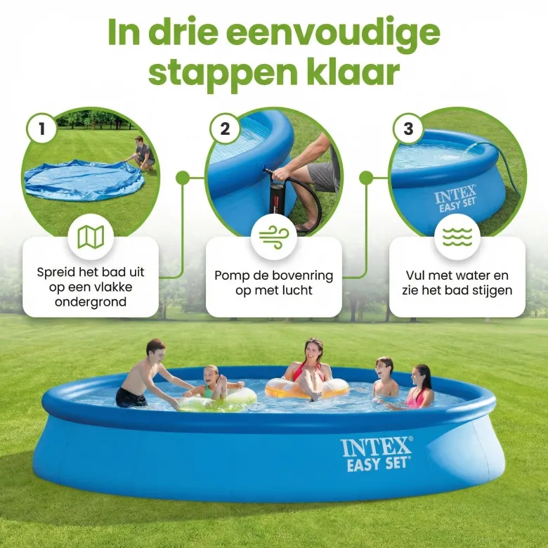 Intex easy set 457x84cm zwembad – 3-delig