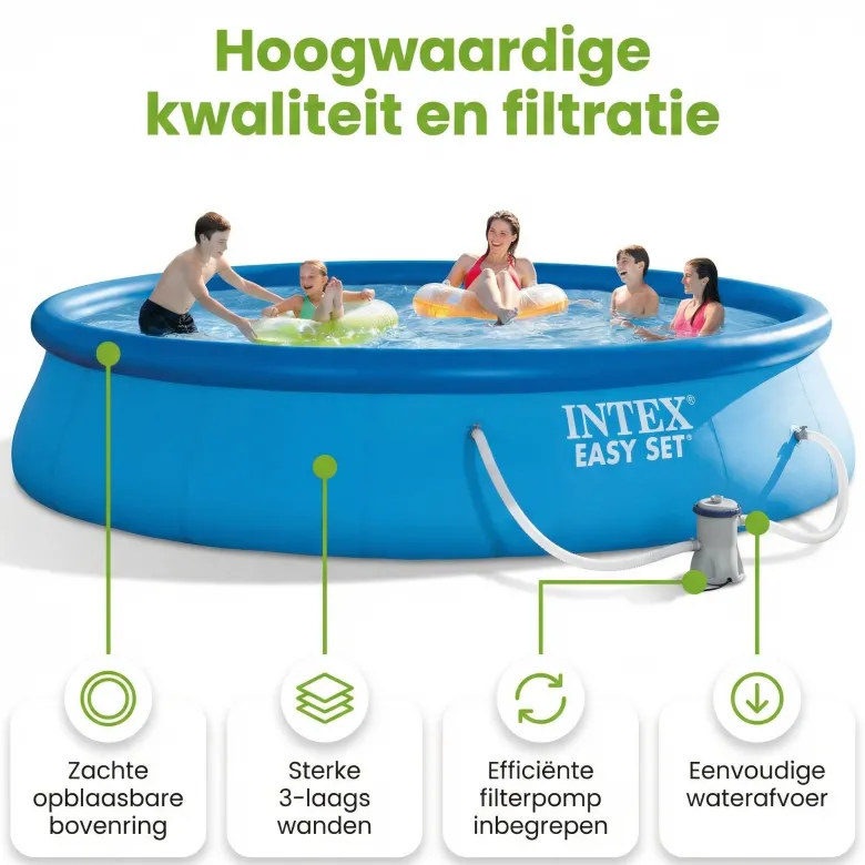 Intex easy set 457x84cm zwembad – 3-delig