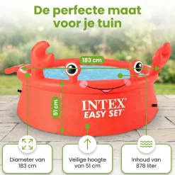Intex easy set 183x51cm zwembad - krab