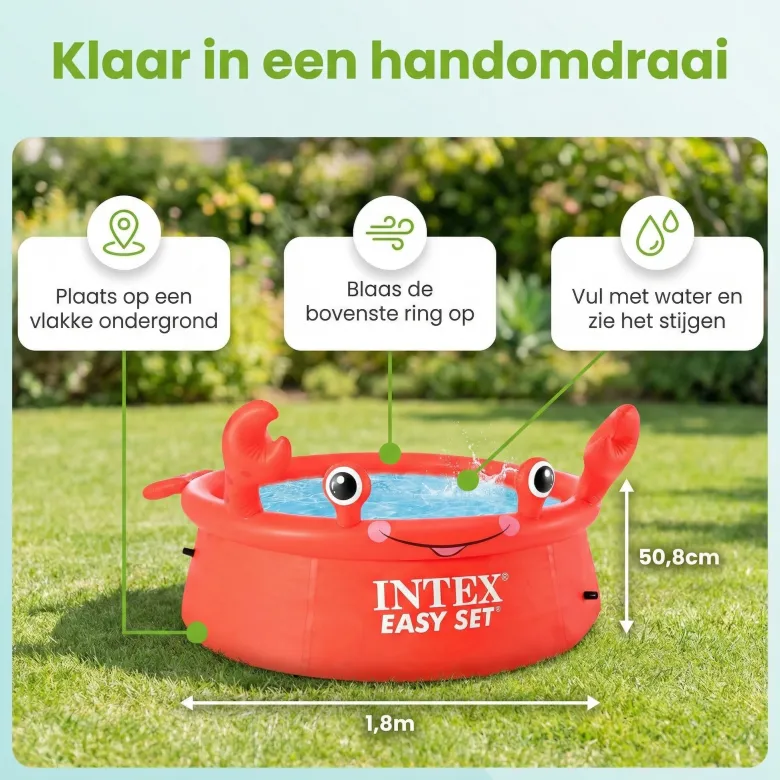 Intex easy set 183x51cm zwembad - krab