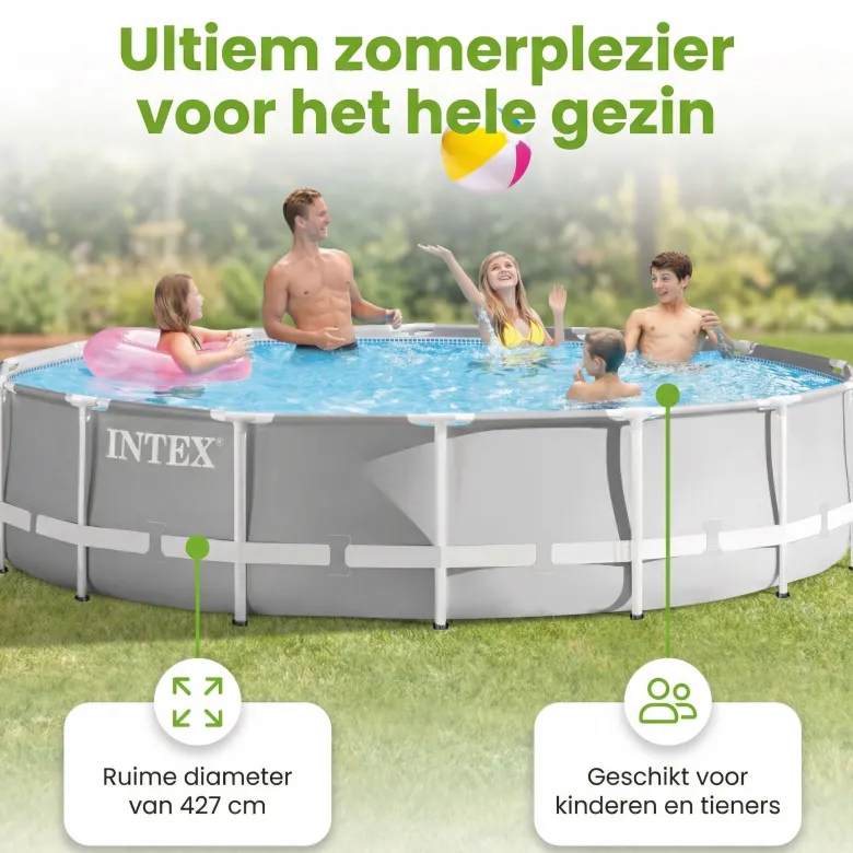 Intex prism frame 427x107cm zwembad – 6-delig