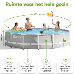 Intex prism frame 457x107cm zwembad – 6-delig