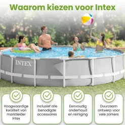 Intex prism frame 457x107cm zwembad – 6-delig