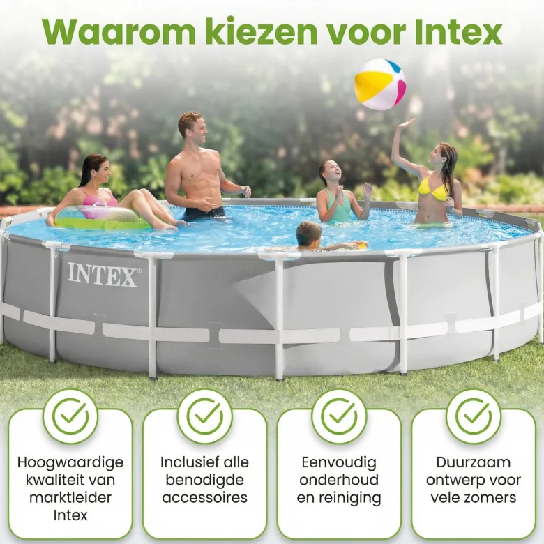 Intex prism frame 457x107cm zwembad – 6-delig