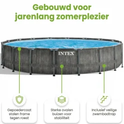 Intex prism greywood 549x122cm zwembad – 6-delig