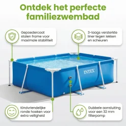 Intex rechthoekig frame 300x200x75cm zwembad