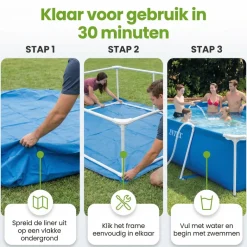 Intex rechthoekig frame 300x200x75cm zwembad