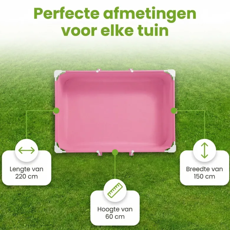 Intex Rechthoekig Frame 220x150x60cm Zwembad - Pink