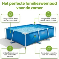 Intex rechthoekig frame 450x220x84cm zwembad