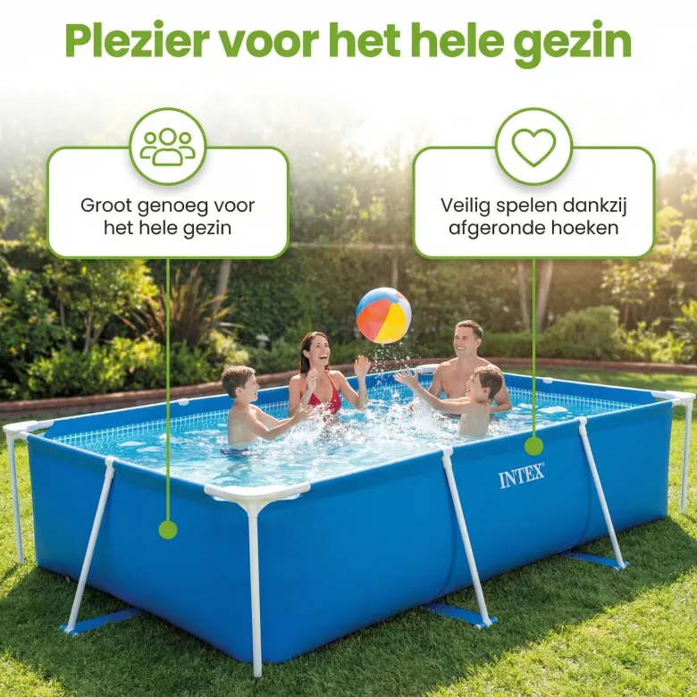 Intex rechthoekig frame 450x220x84cm zwembad