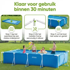 Intex rechthoekig frame 450x220x84cm zwembad