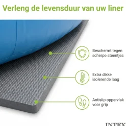 Intex 50 x 50 cm Grey zwembadtegel - Set van 8