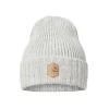 Ivanhoe ipsum rib gebreide wollen muts - light silver