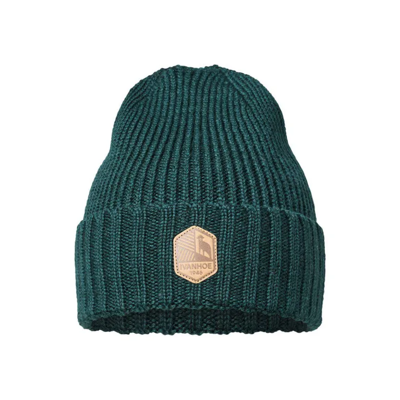 Ivanhoe ipsum rib gebreide wollen muts - sea green