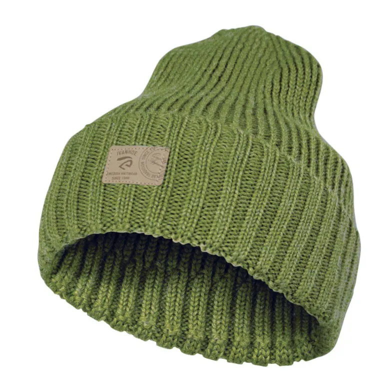Ivanhoe Ipsum rib gebreide wollen muts - Green