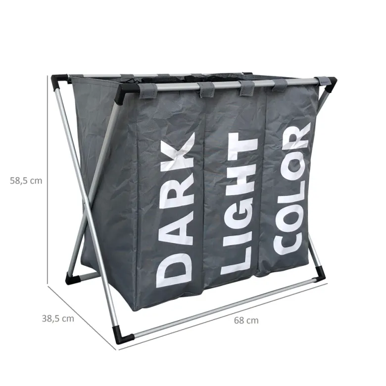IVOL 3 vakken organizer wasmand - Grey