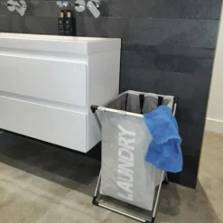 IVOL 1 vak zwart opvouwbare wasmand