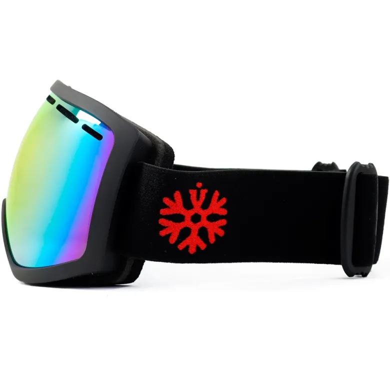 IVOL zwart rood spiegelglas skibril