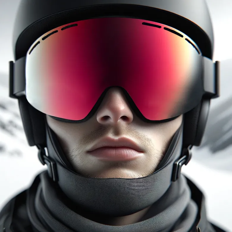 IVOL zwart rood spiegelglas skibril