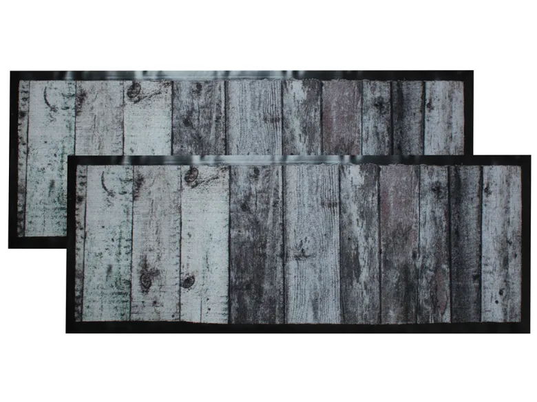 Jacks Door Hout 45 x 125 cm deurmat - Set van 2