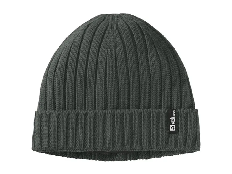 Jack Wolfskin Rib Knit unisex muts - Slate Green