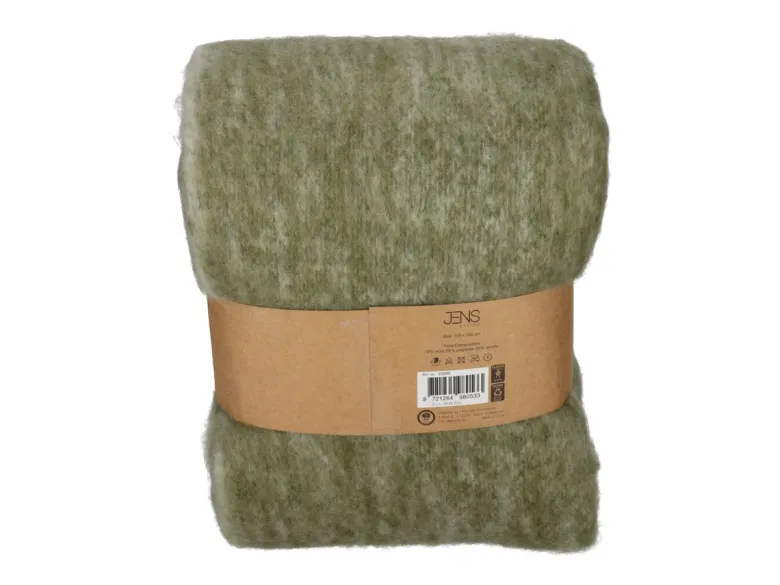 Jens Living Danny 125 x 150 cm Plaid - Gree