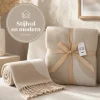 Jens Living Ivar 180 x 140 cm plaid - Beige