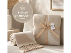 Jens Living Ivar 180 x 140 cm plaid - Beige