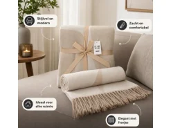 Jens Living Ivar 180 x 140 cm plaid - Beige