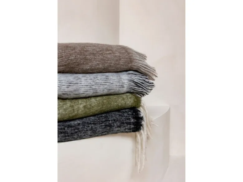 Jens Living Jess 125 x 150 cm Plaid - Grey