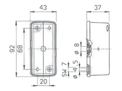 Jokon breedtelicht - red/white