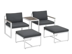 Juskys Bari 5-delige loungeset - Grey