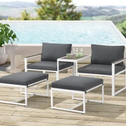 Juskys Bari 5-delige loungeset - Grey