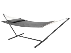Juskys Cata hangmat met onderstel en kussen - Anthracite