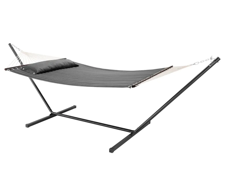 Juskys Cata hangmat met onderstel en kussen - Anthracite