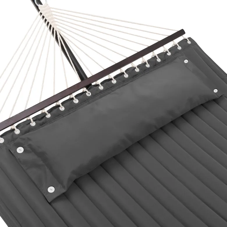 Juskys Cata hangmat met onderstel en kussen - Anthracite